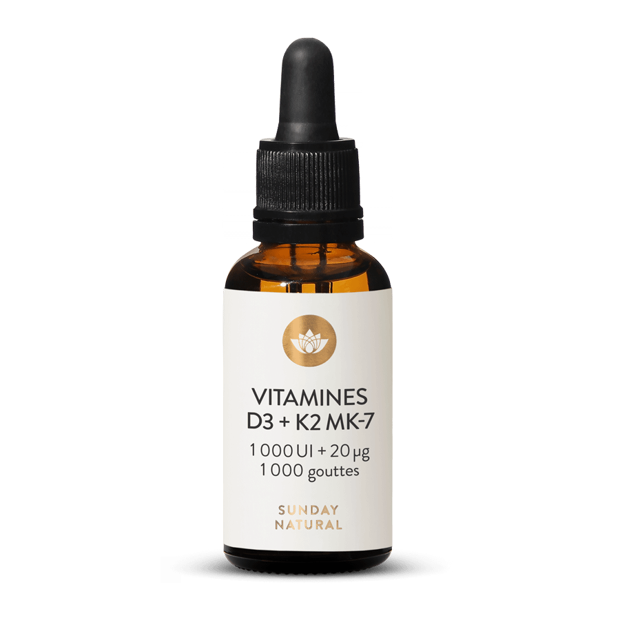 VITAMINE D3 + K2 MK7 1000 UI + 20 µg 25 ml