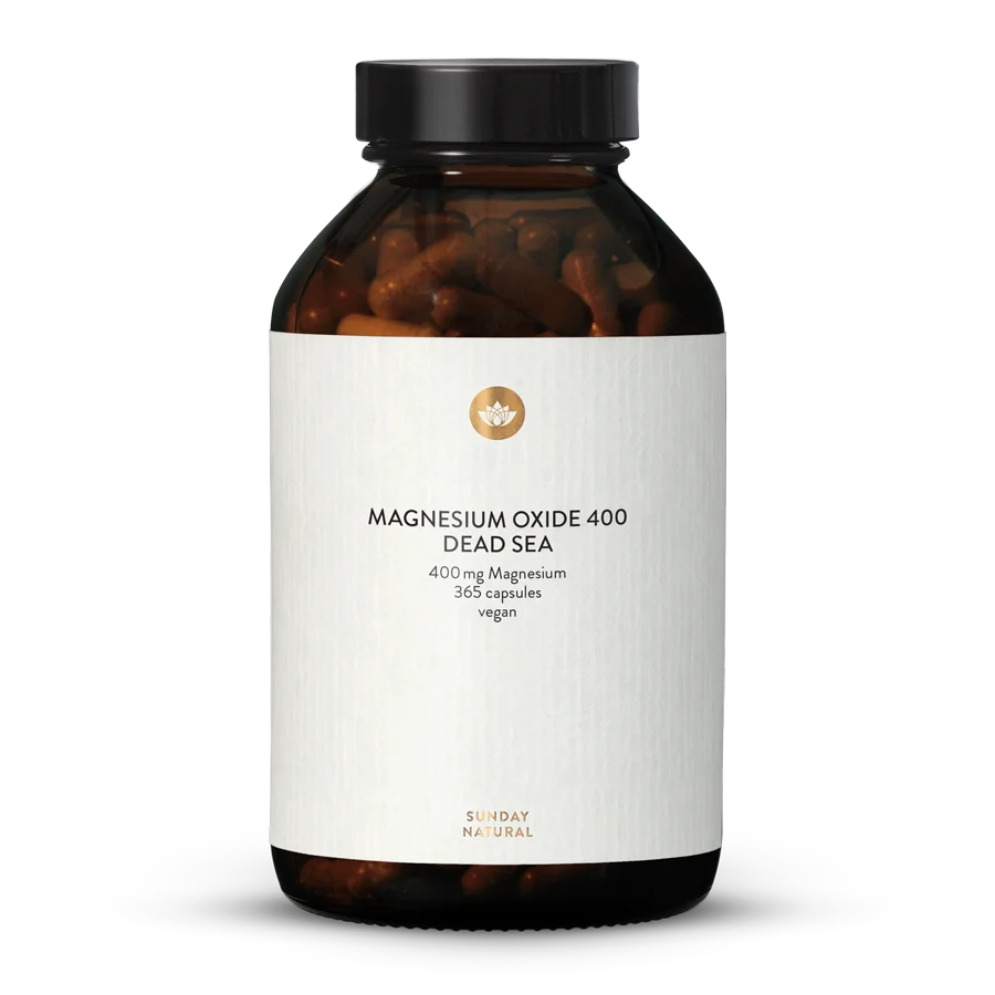 Magnesiumoxid 400 Døde Hav-kapsler 365 kapsler