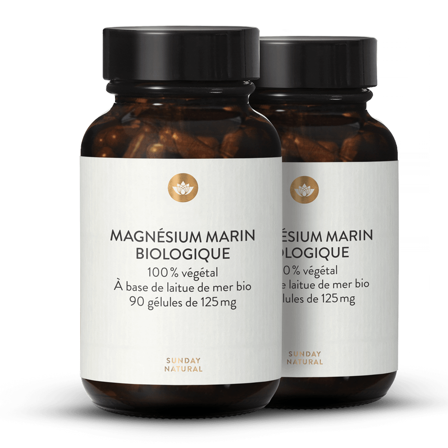 Magnésium marin bio 125 mg 2 x 90 gélules