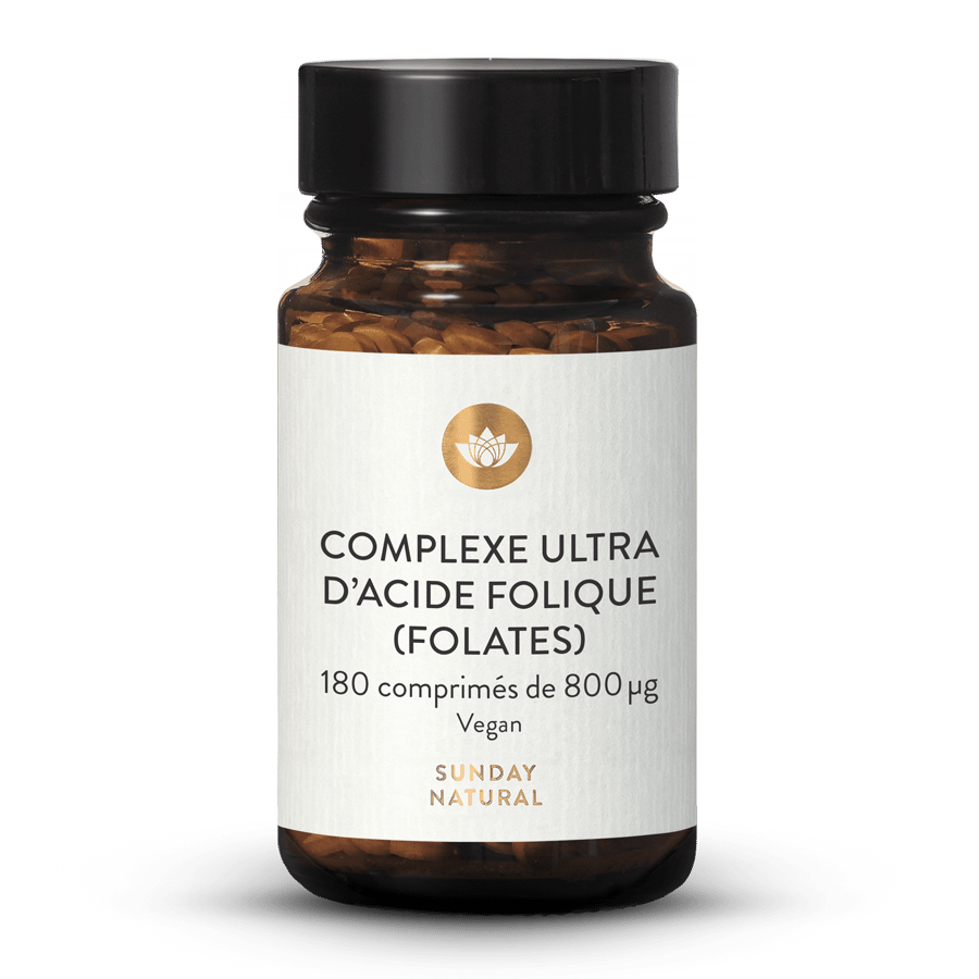 Complexe d'acide folique (folate) Ultra 800 180 comprimés
