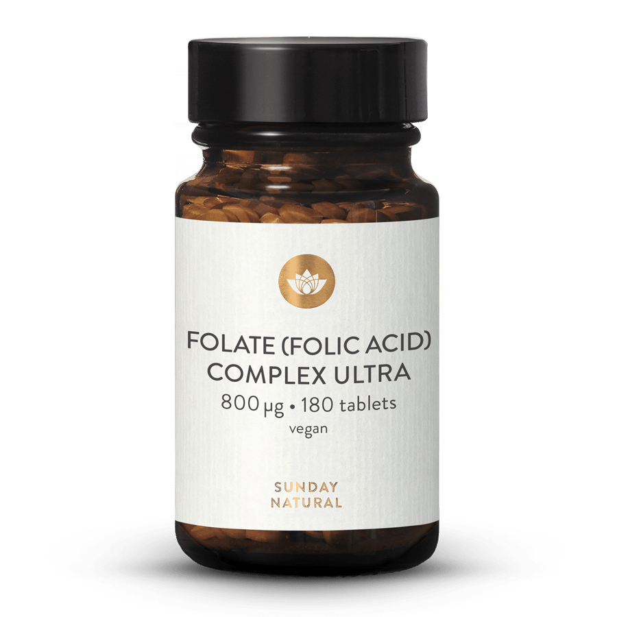 Folinsyre (folat) Kompleks Ultra 800 180 tabletter