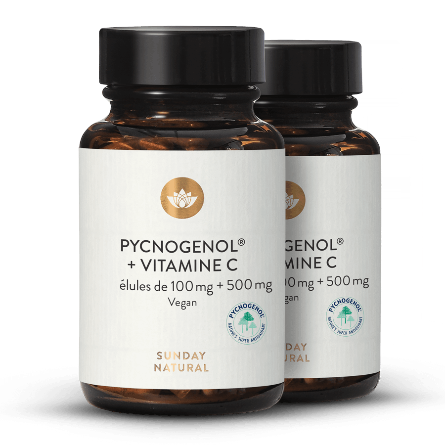 Extrait d'écorce de pin Pycnogenol® 100 + vitamine C 2 x 60 gélules