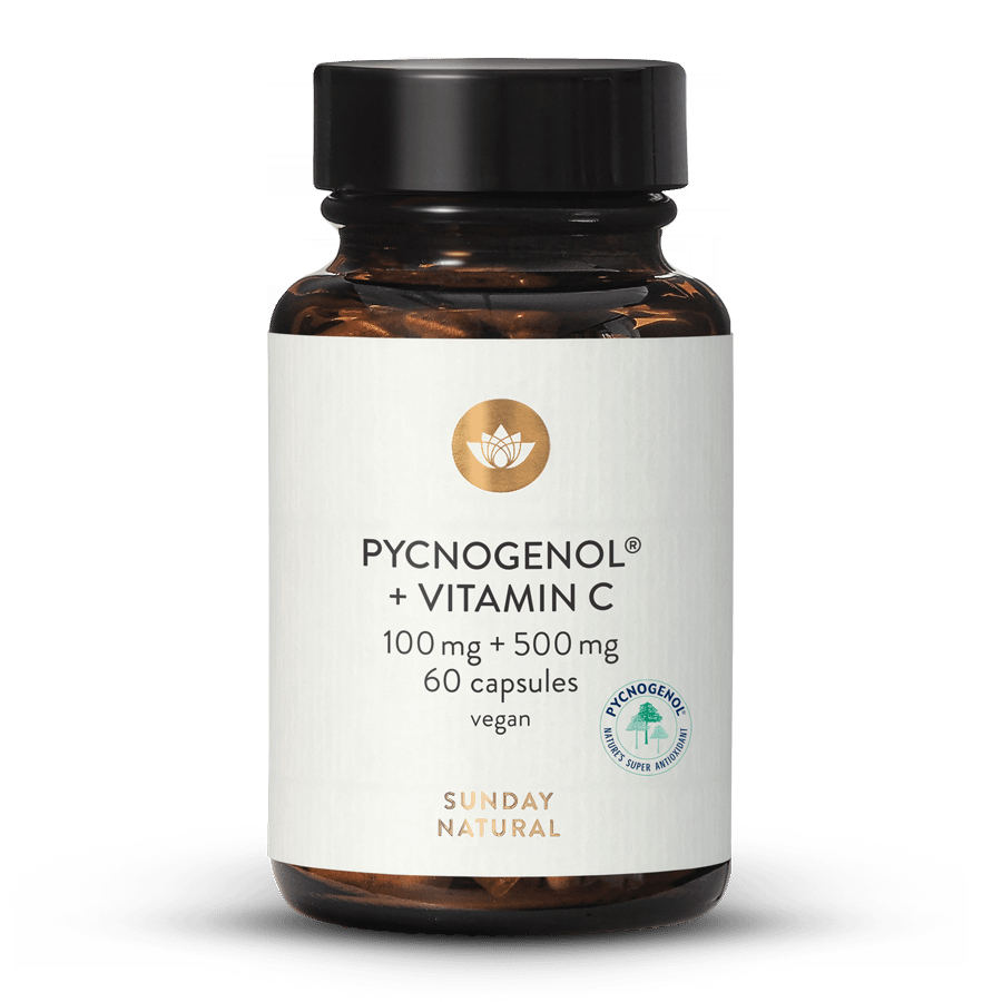 Pycnogenol® 100+C fyrrebarkekstrakt 60 kapsler