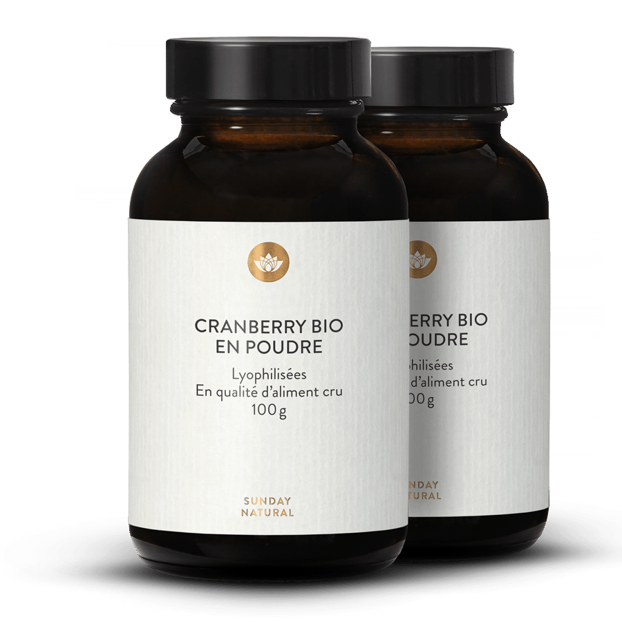 Poudre de canneberge sauvage bio 2 x 100 g