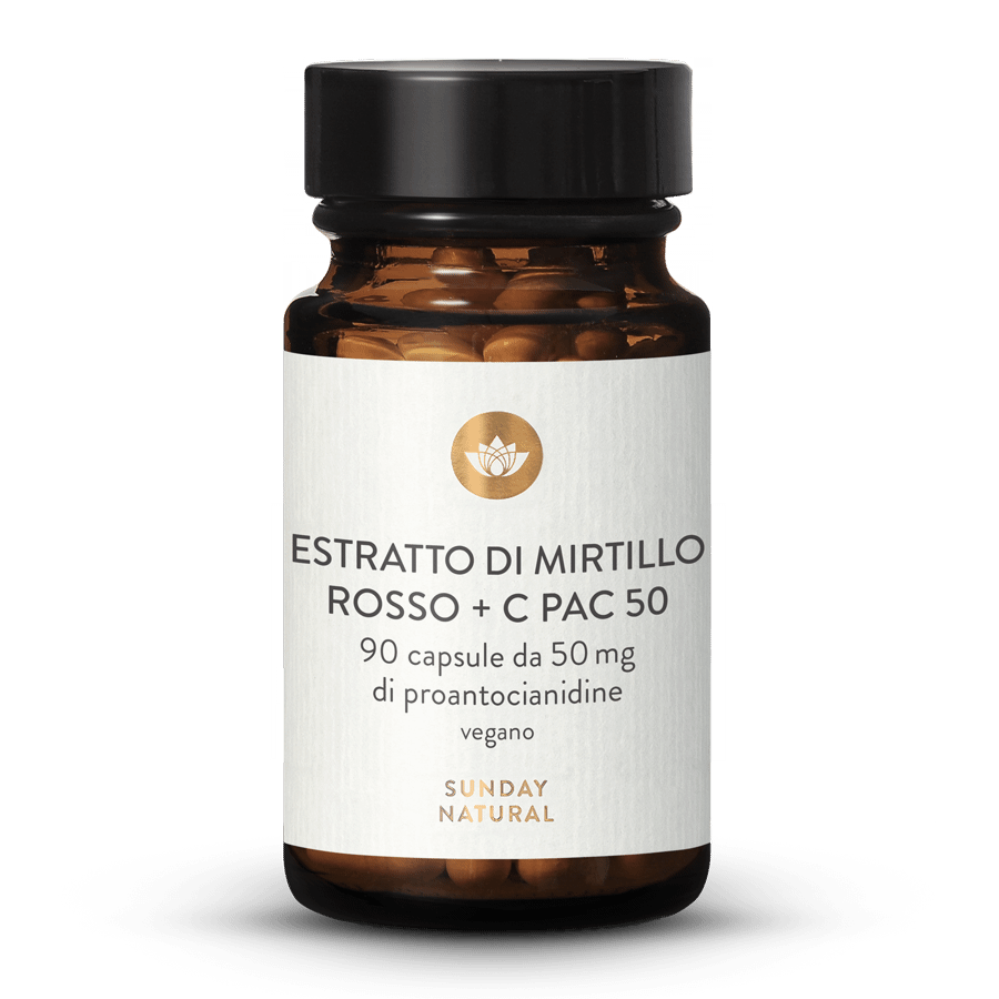 Estratto Di Mirtillo Rosso PAC 50 + Vitamina C 90 capsule
