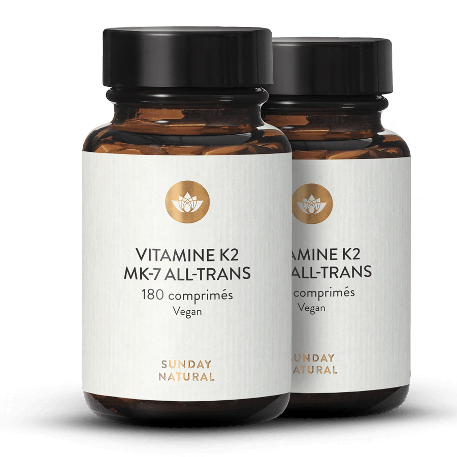 Comprimés de vitamine K2 200 µg (vegan) 2 x 180 comprimés
