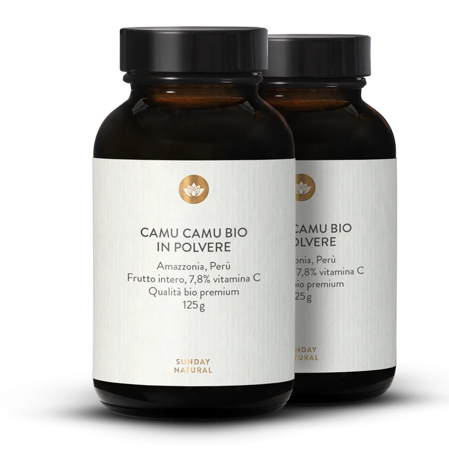 Camu camu bio in polvere selvatico 7,8 % di vitamina C 2 x 125 g