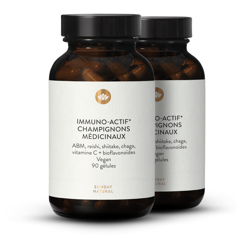 Immuno-actif - Champignons médicinaux 2 x 90 gélules