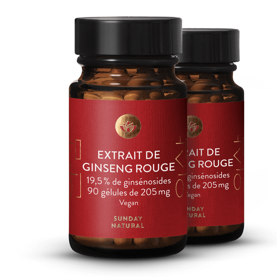 Extrait de ginseng rouge 19,5 % 2 x 90 gélules
