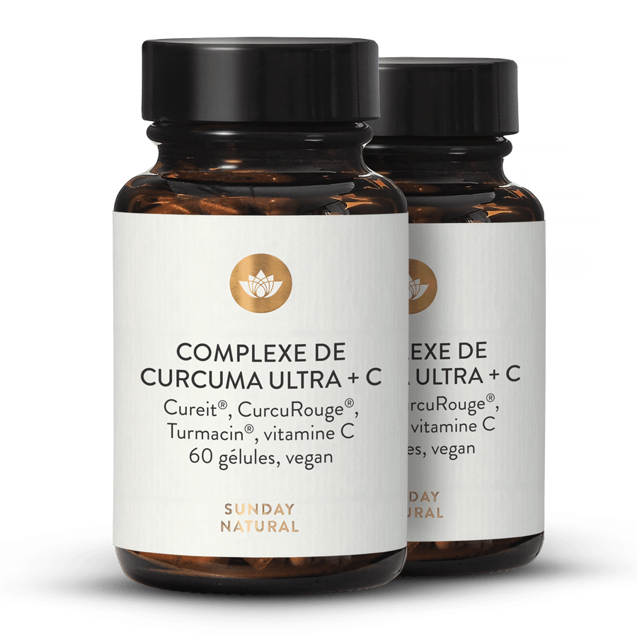 Complexe de curcuma Ultra + C 2 x 60 gélules