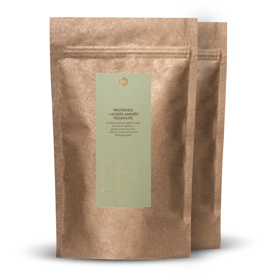 Protéines + acides aminés VeganLife 2 x 400 g