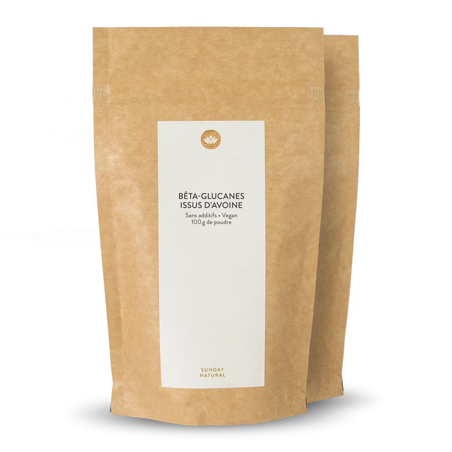 Poudre de bêta-glucanes d'avoine 2 x 100 g
