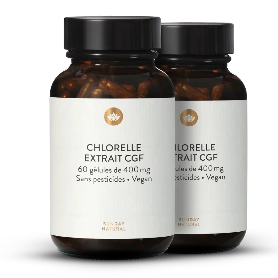 Extrait De Chlorelle CGF De Taïwan 2 x 60 gélules