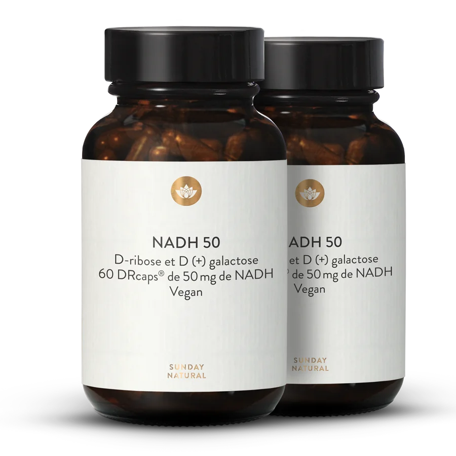 NADH 50 - D-Ribose + D(+)Galactose 2 x 60 gélules