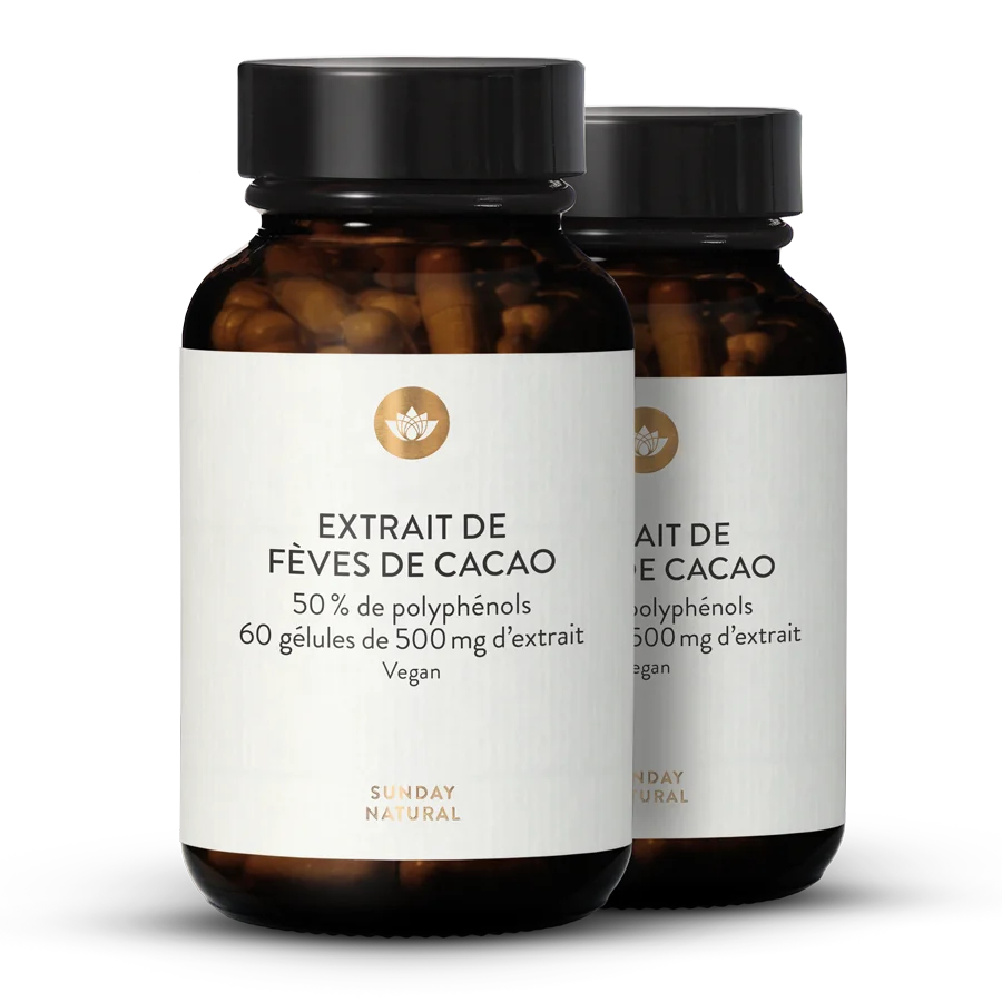 Extrait de fèves de cacao 2 x 60 gélules
