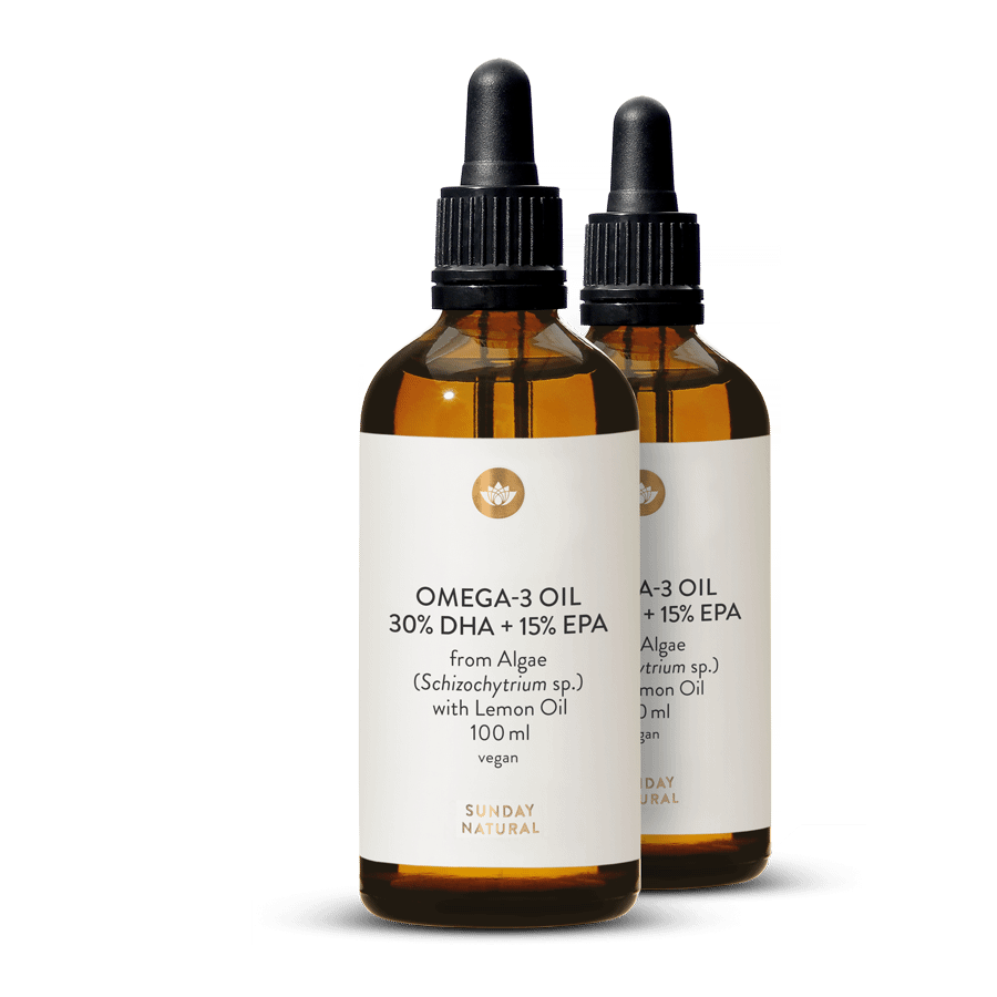 Omega 3-Olie DHA 30 % + EPA 15 % Vegansk 2x100 ml