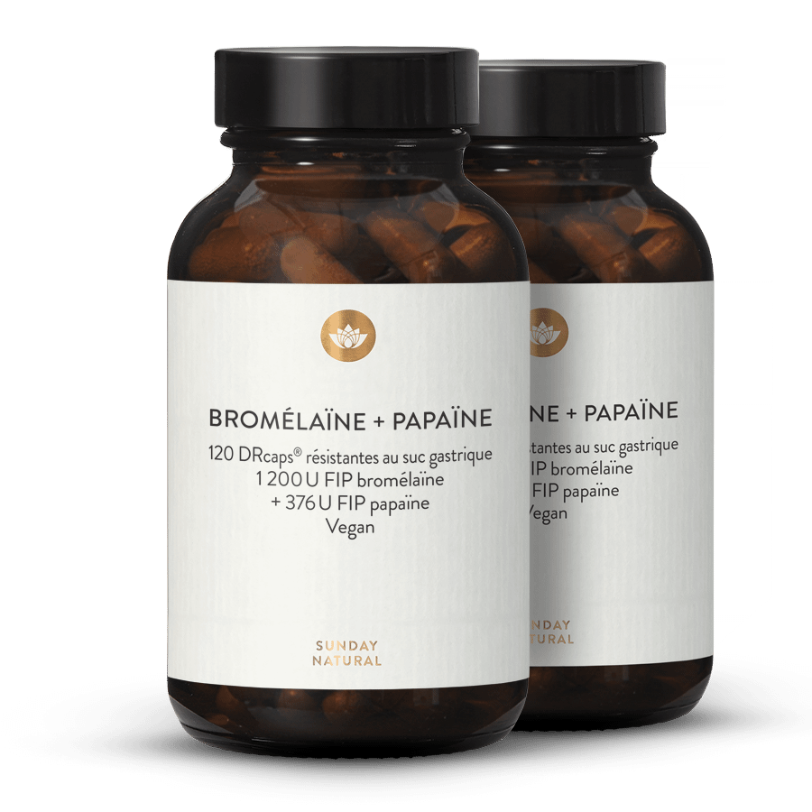 Complexe bromélaïne + papaïne 2 x 120 gélules