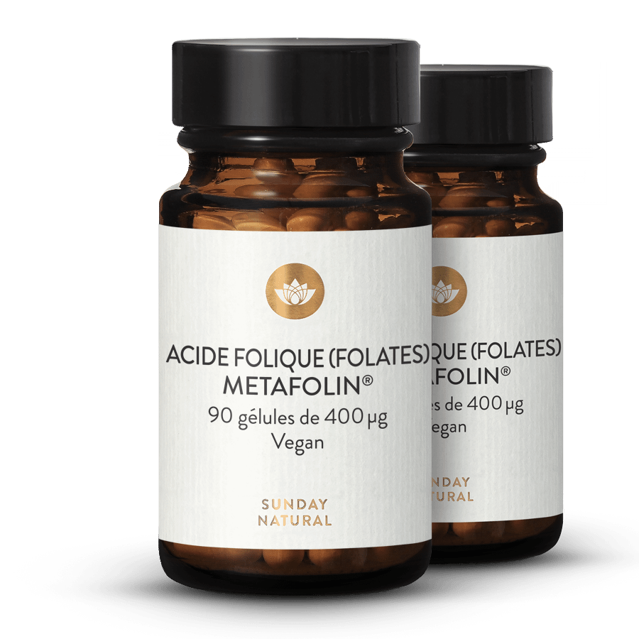 Acide folique (folate) Metafolin® 400 2 x 90 gélules
