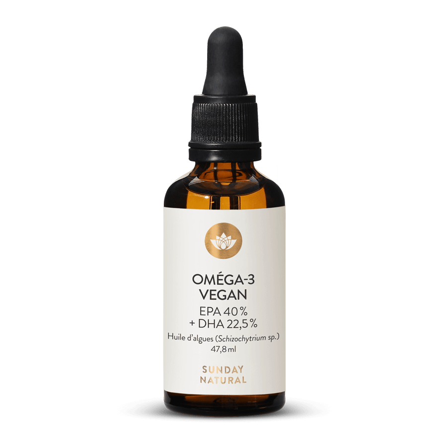 Huile Oméga-3 40 % EPA + 22,5 % DHA Vegan 47,8 ml