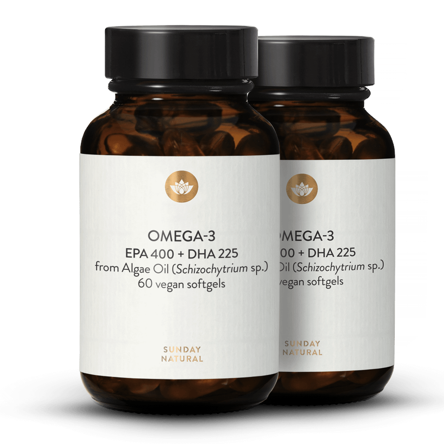 Omega-3 EPA 400 mg + DHA 225 mg Vegansk 2 x 60 kapslar