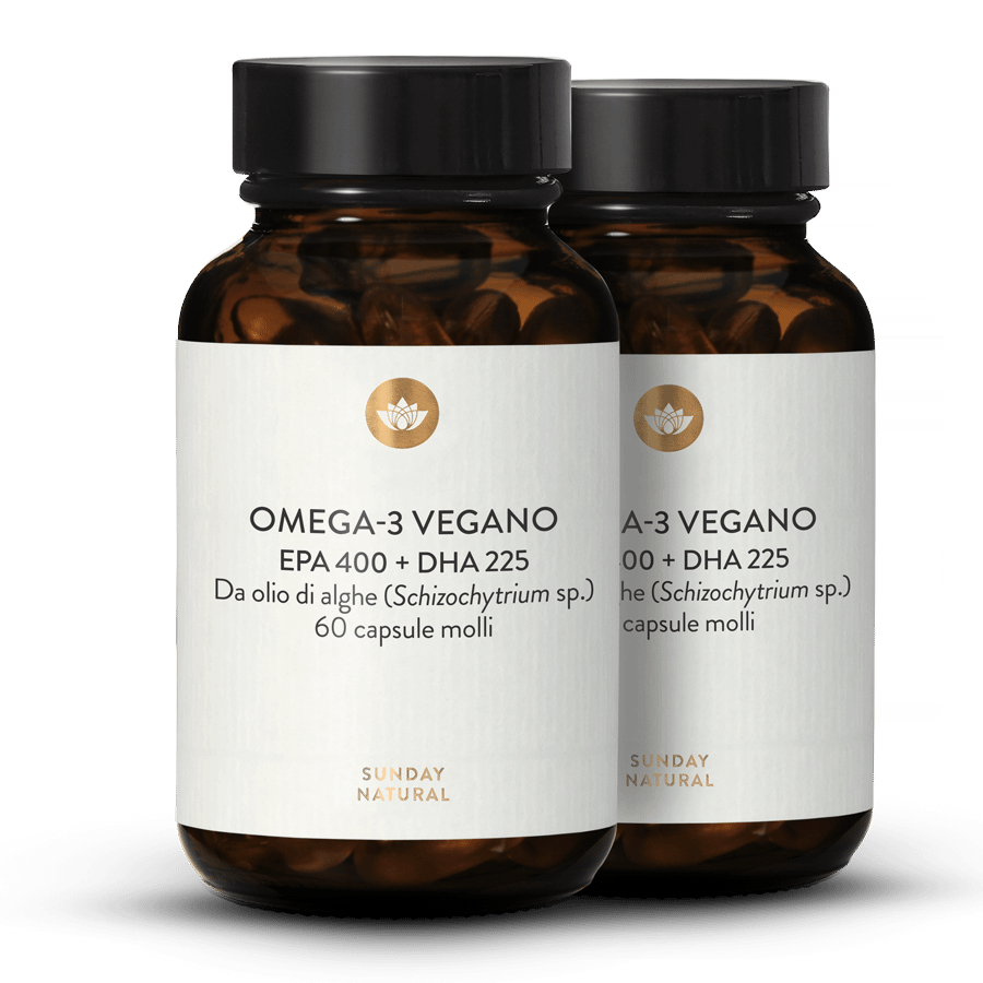 Omega 3 EPA 400 mg + DHA 225 mg vegano 2 x 60 capsule