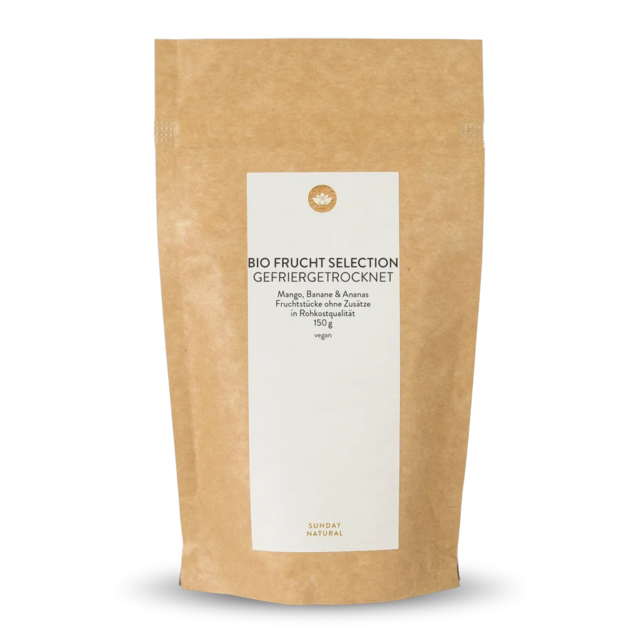 Bio Fruchtmischung Gefriergetrocknet Mango, Banane & Ananas 150g