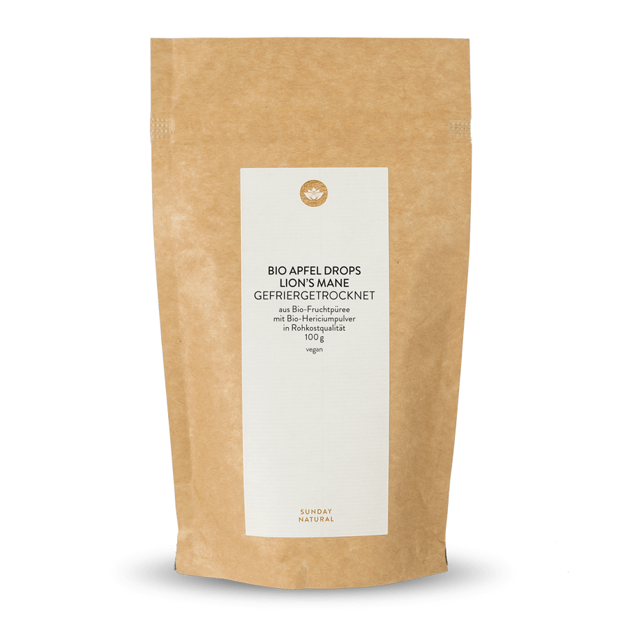 Bio Apfel Drops Lion's Mane Gefriergetrocknet 100g