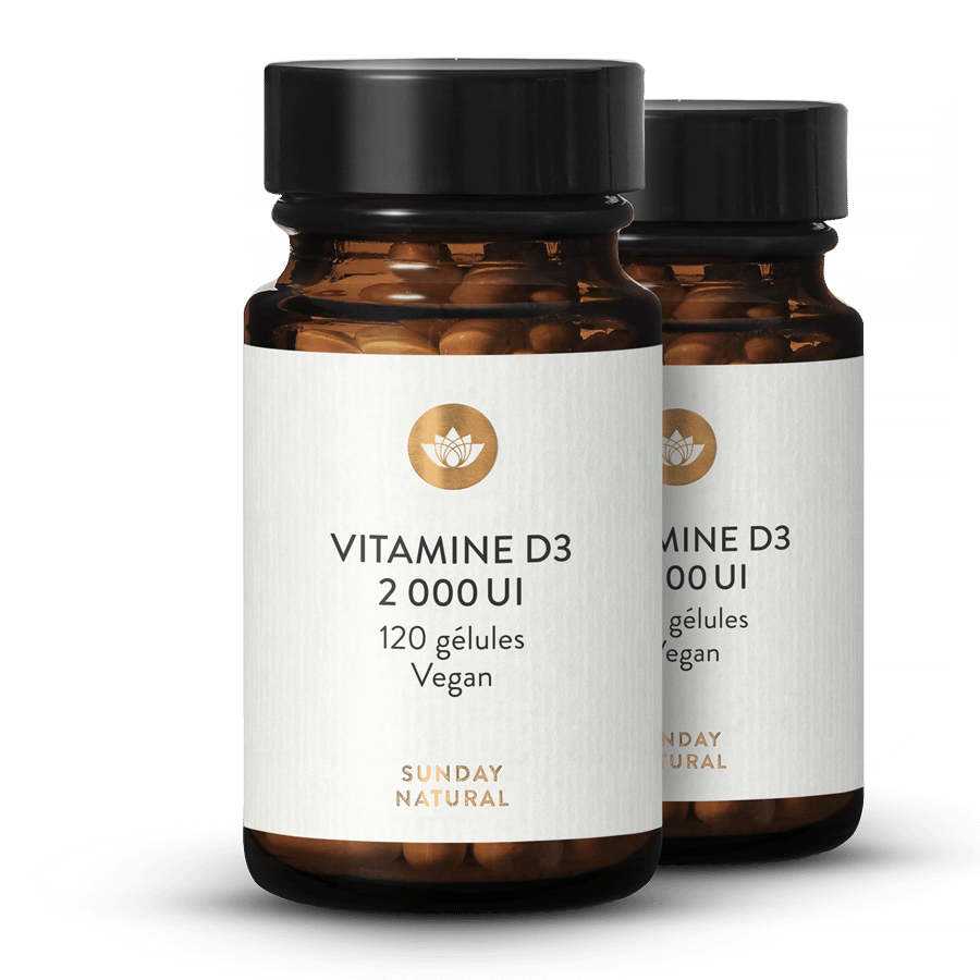 Vitamine D3 - 2000 UI - 120 gélules 2 x 120 gélules