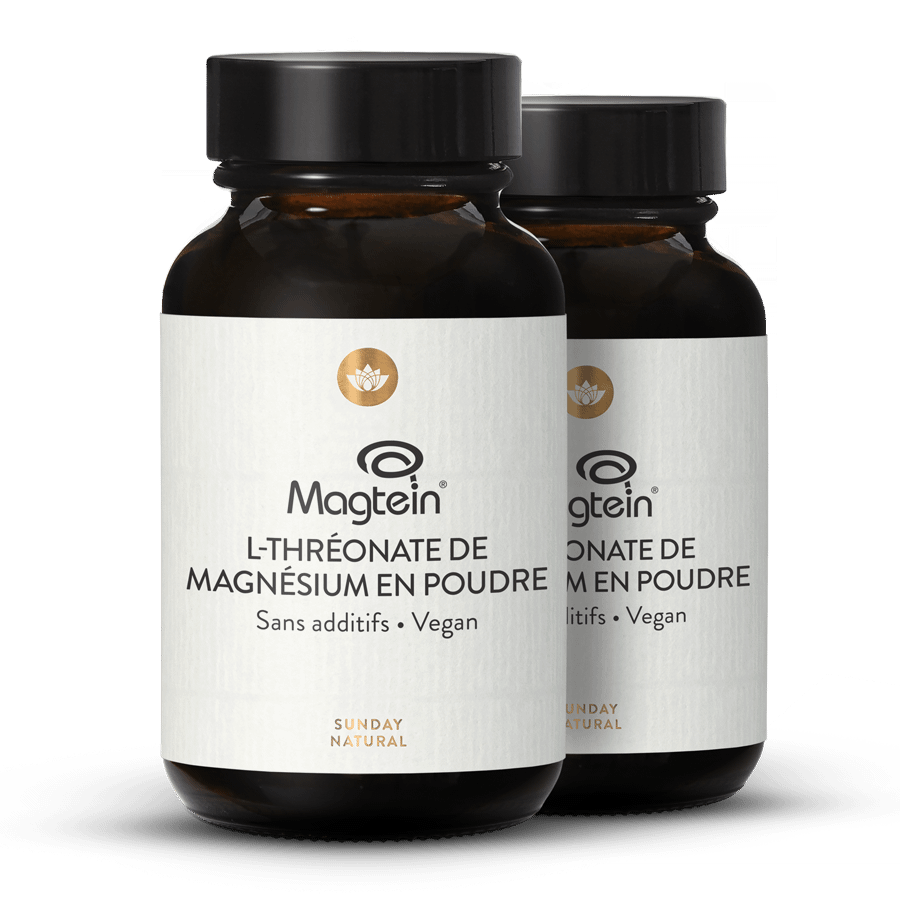 L-thréonate de magnésium en poudre 2 x 80 g