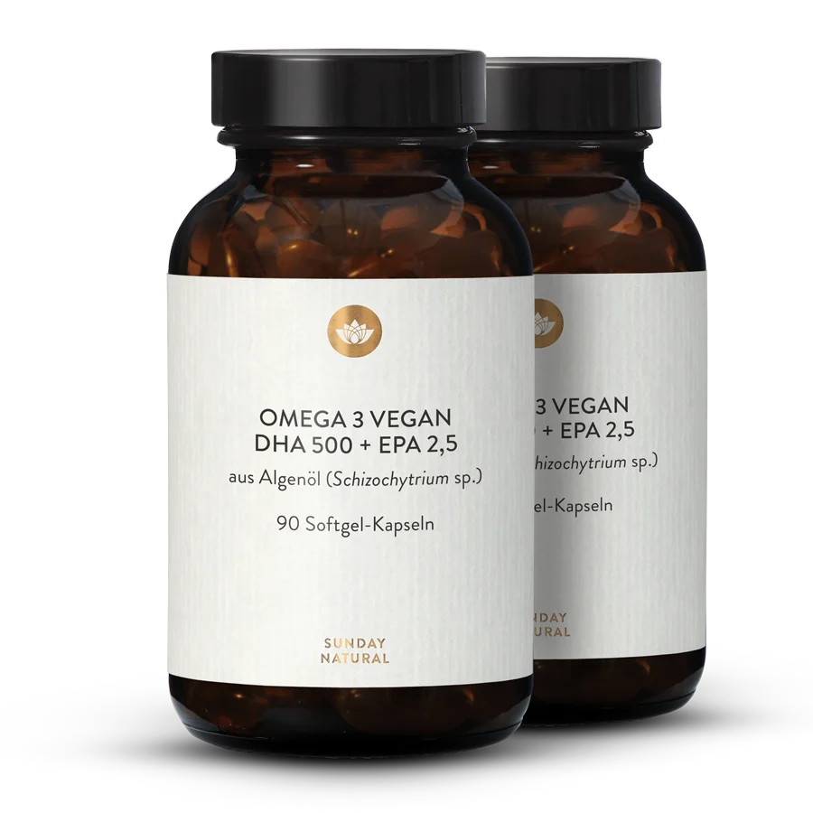 Omega 3 DHA 500 EPA 2,5 Vegan 2x90 Softgels