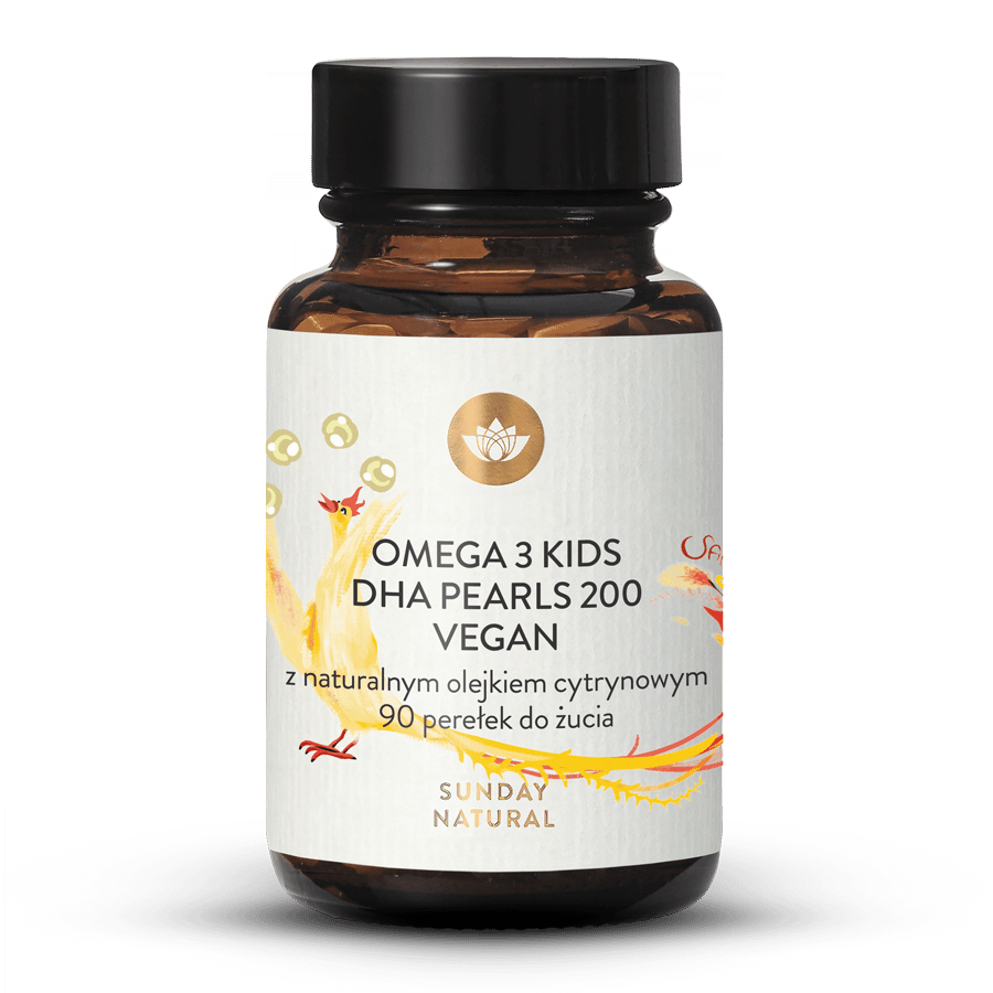 Omega 3 Kids DHA Pearls 200 wegańskie, do żucia 90 kapsułek