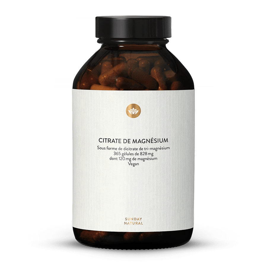 Citrate de magnésium - Format XL 365 gélules