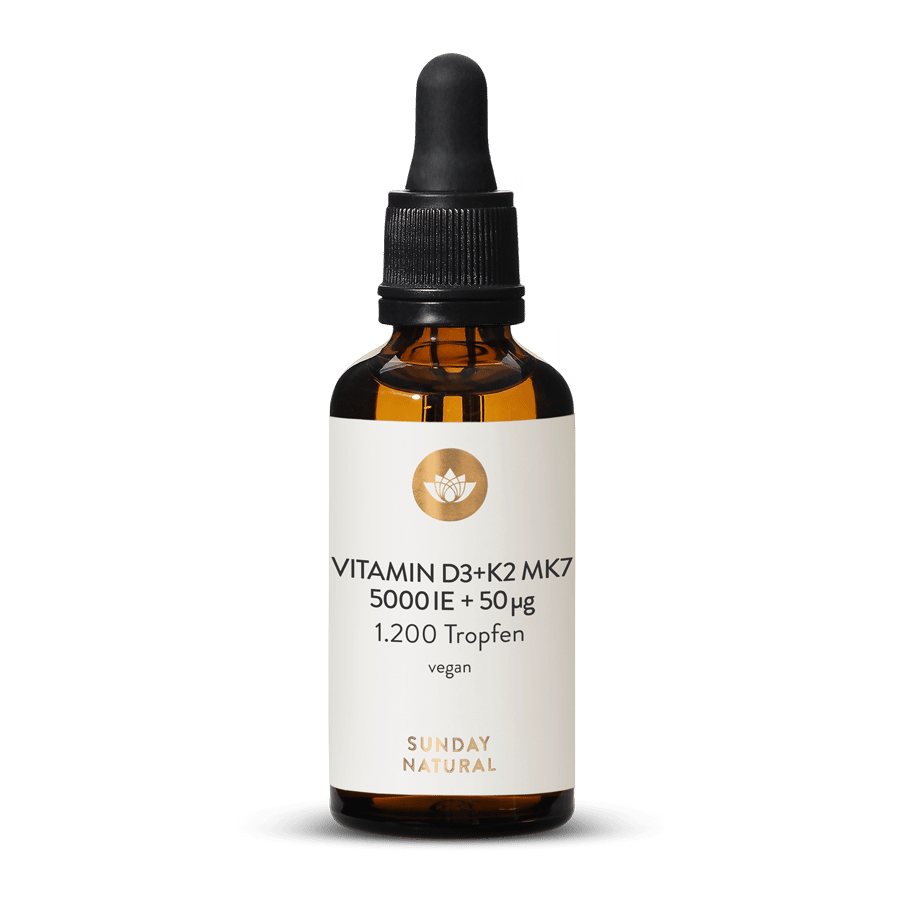 Vitamin D3 + K2 MK7 5.000IE + 50μg Tropfen, Vegan XL 36.6 ml