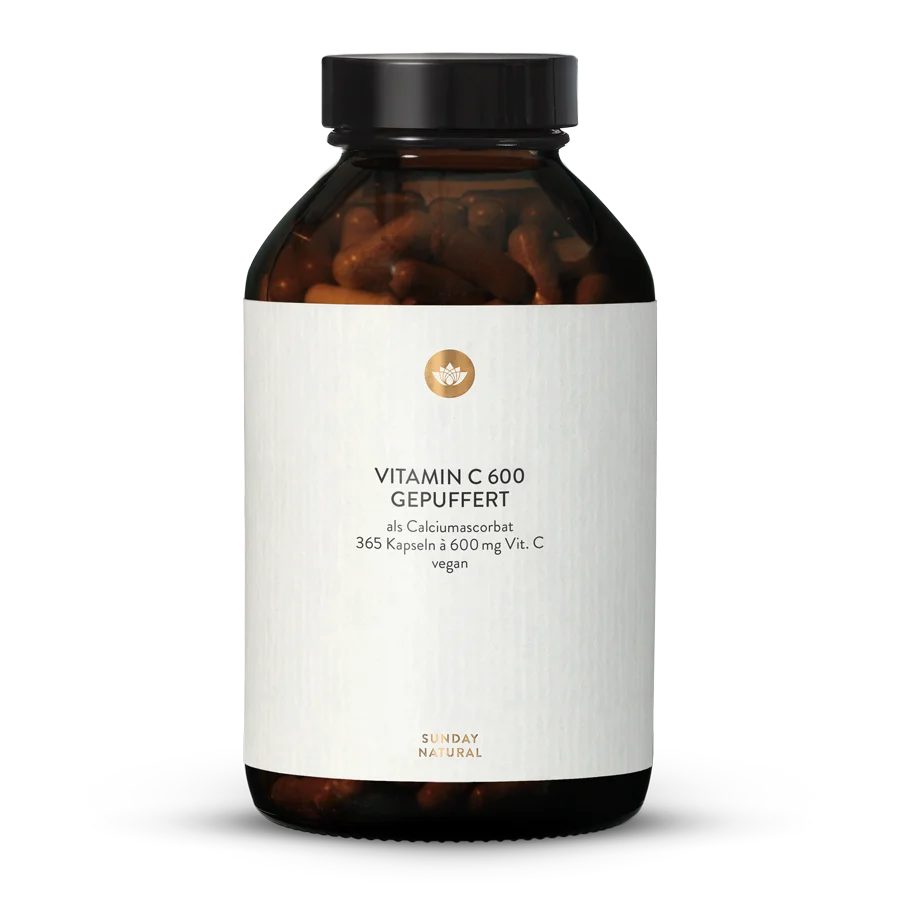 Vitamin C 600 Calciumascorbat 365 Kapseln 