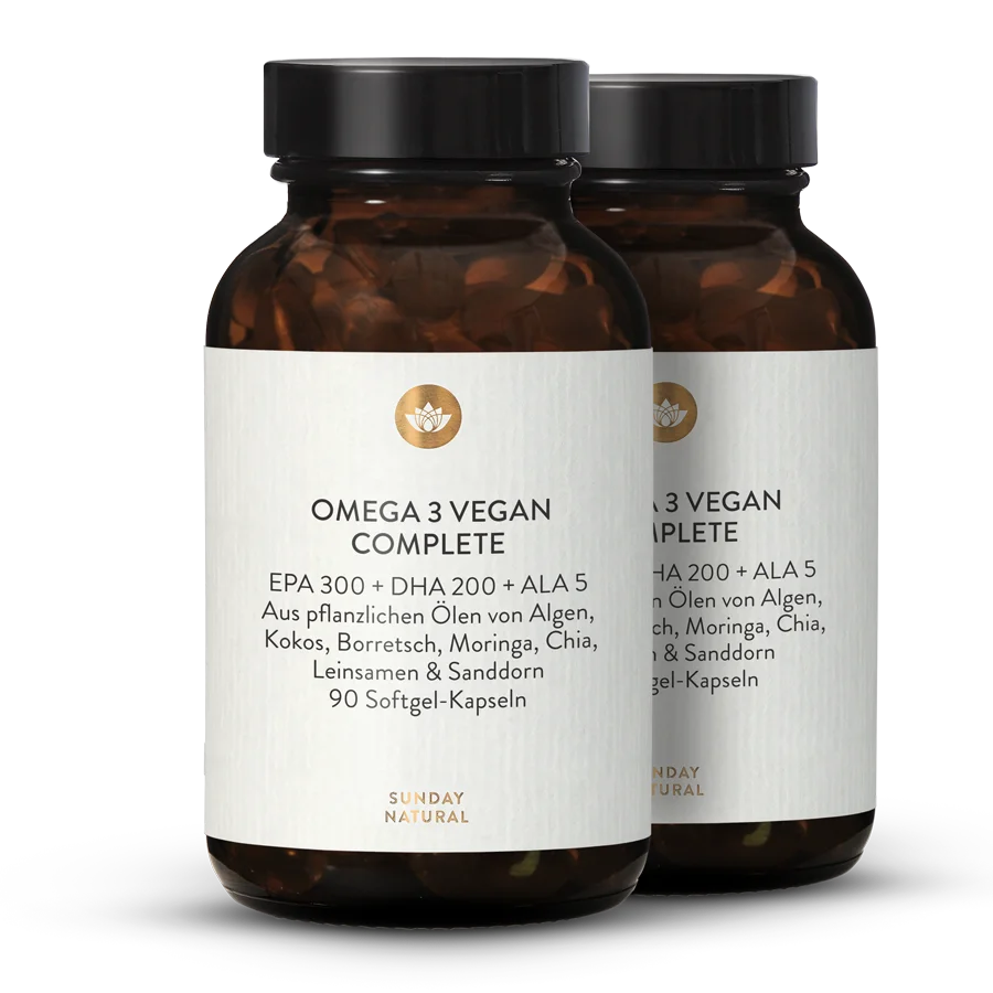 Vegan Omega 3 Complete EPA 300 + DHA 200 + ALA 5 2x90 Softgels