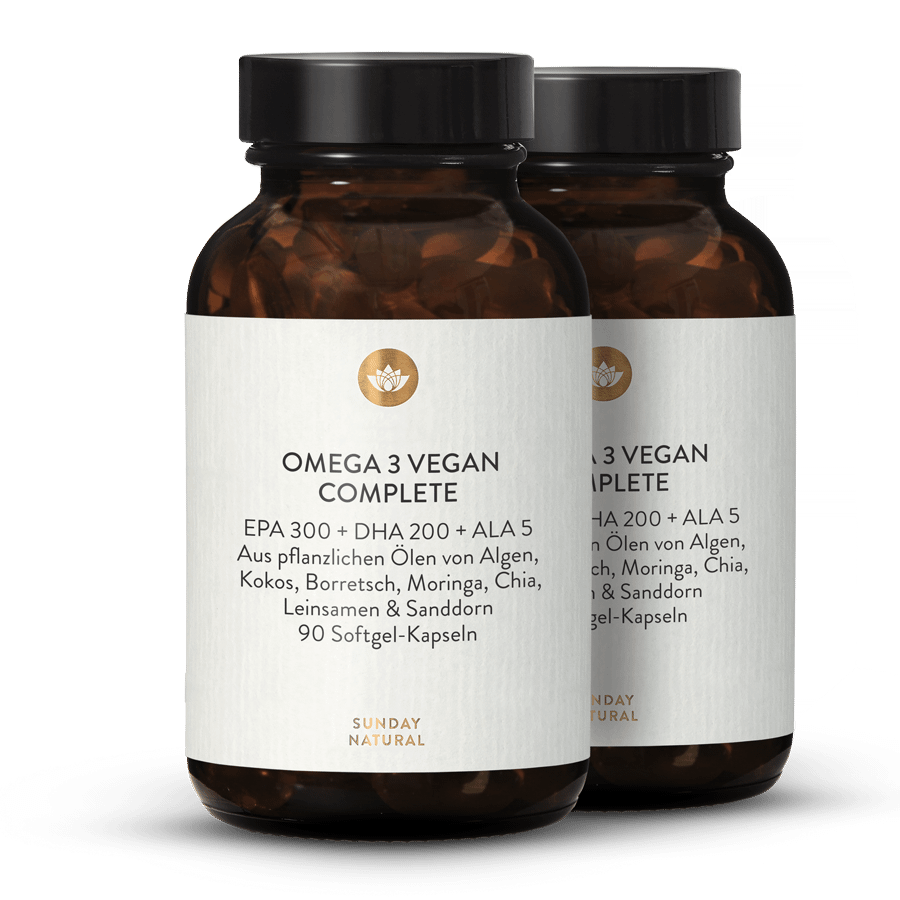 Omega 3 Complete EPA 300 + DHA 200 + ALA 5 vegan 2x90 Softgels