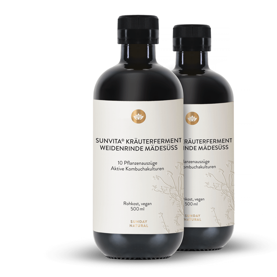 SUNVITA® Kräuterferment Weidenrinde Mädesüss 2x500ml