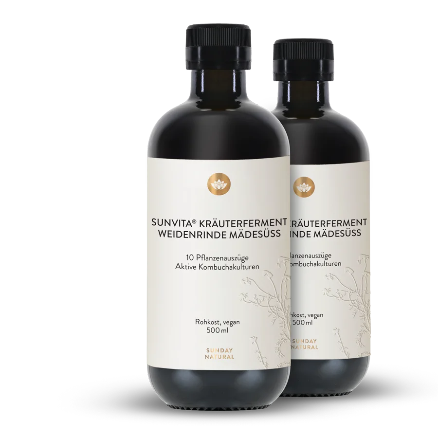 SUNVITA® Kräuterferment Weidenrinde Mädesüss 2x500ml
