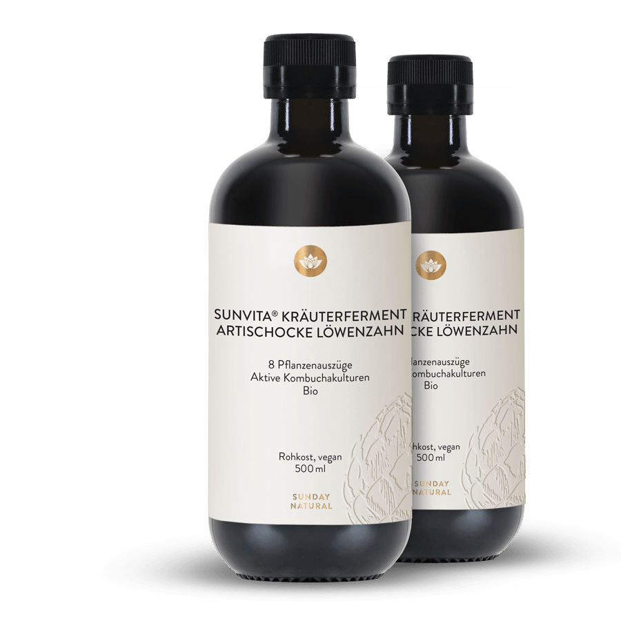 SUNVITA® Ferment d'herbes Artichaut Pissenlit 2x500 ml