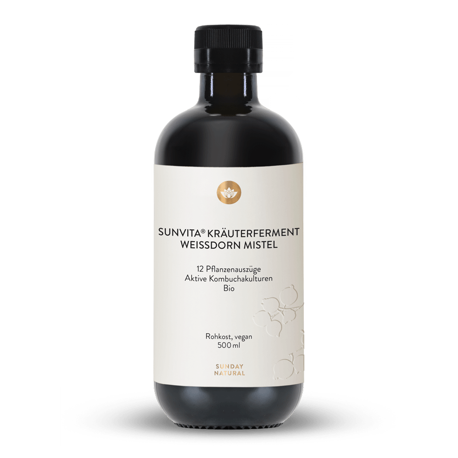 SUNVITA® Kräuterferment Weissdorn Mistel 500ml
