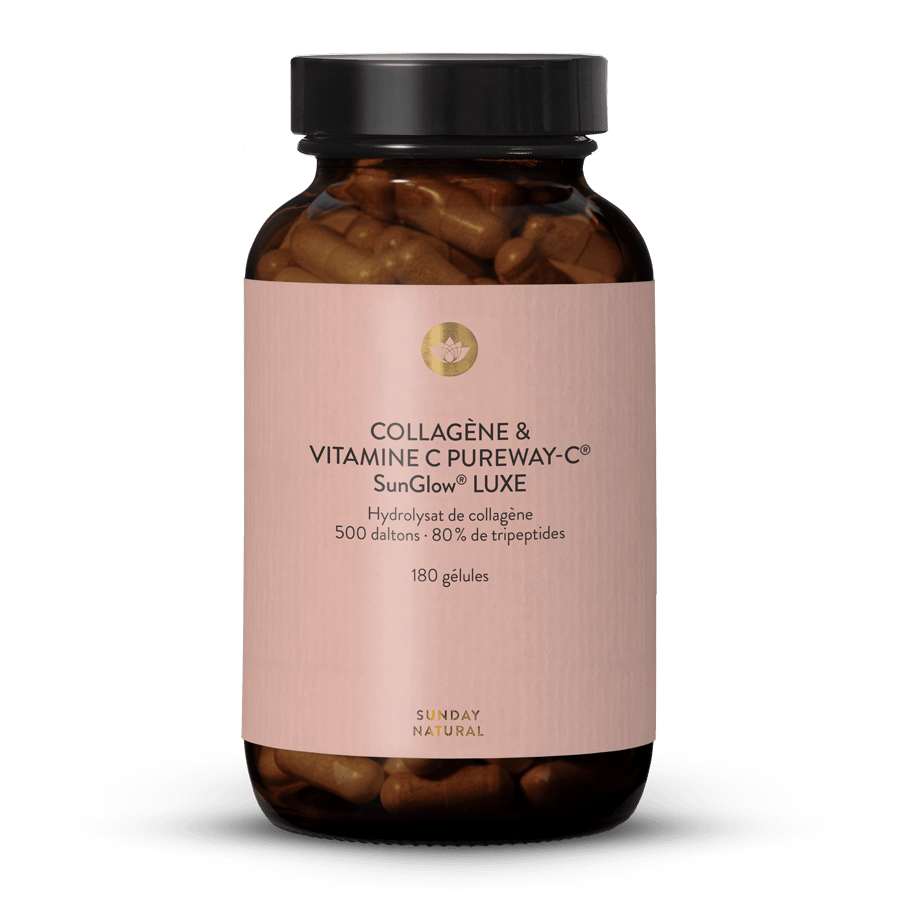 Collagène SunGlow® Luxe + Vitamine C - Gélules 180 gélules