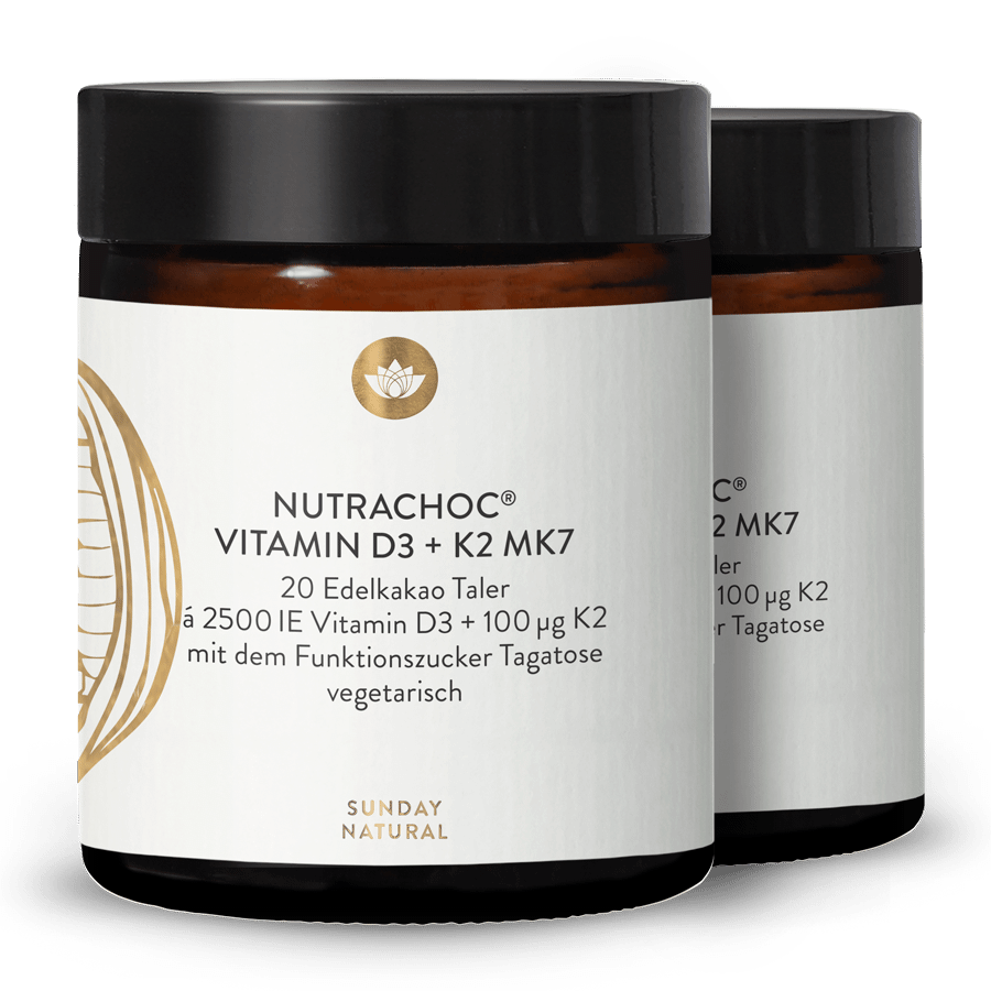 NUTRACHOC® Vitamin D3 + K2 MK7 2x20 Taler