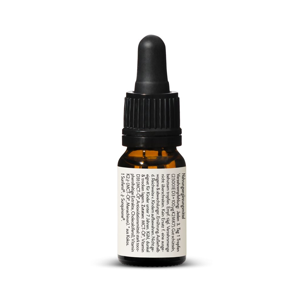 Vitamin D3 + K2 MK7 2.500IE + 100g Tropfen, Vegan