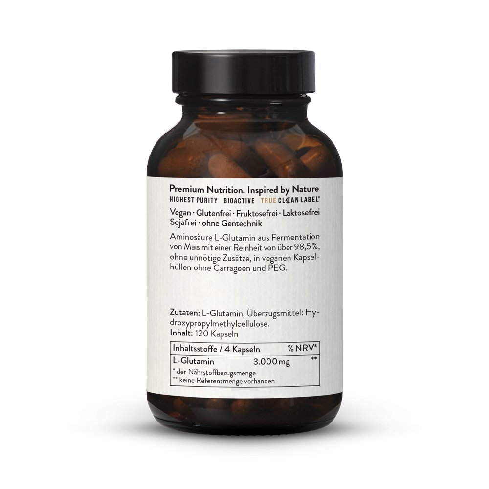 L-Glutamin 750 Kapseln Aus Fermentation, Vegan