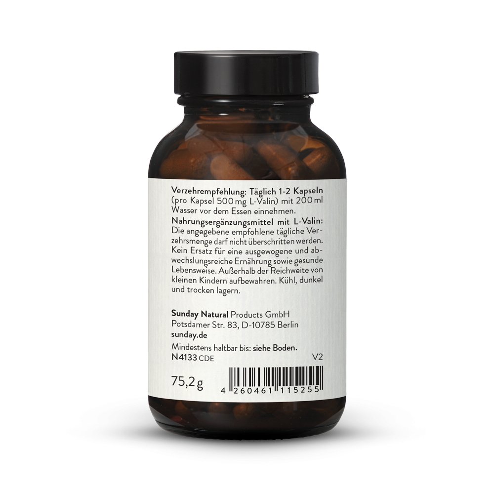 L-Valin 500 Kapseln Aus Fermentation, Vegan