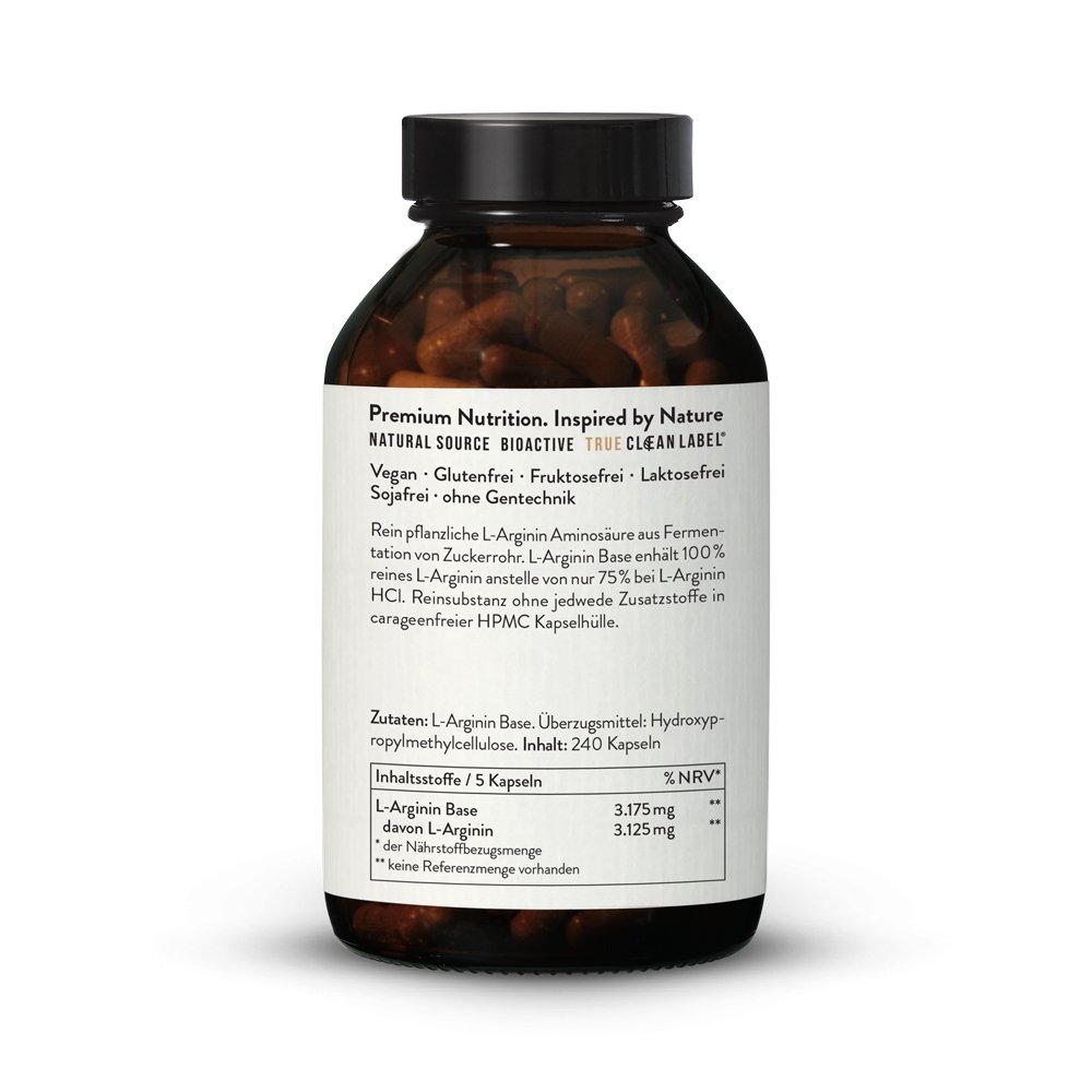 L-Arginin Base Kapseln Aus Fermentation, Vegan