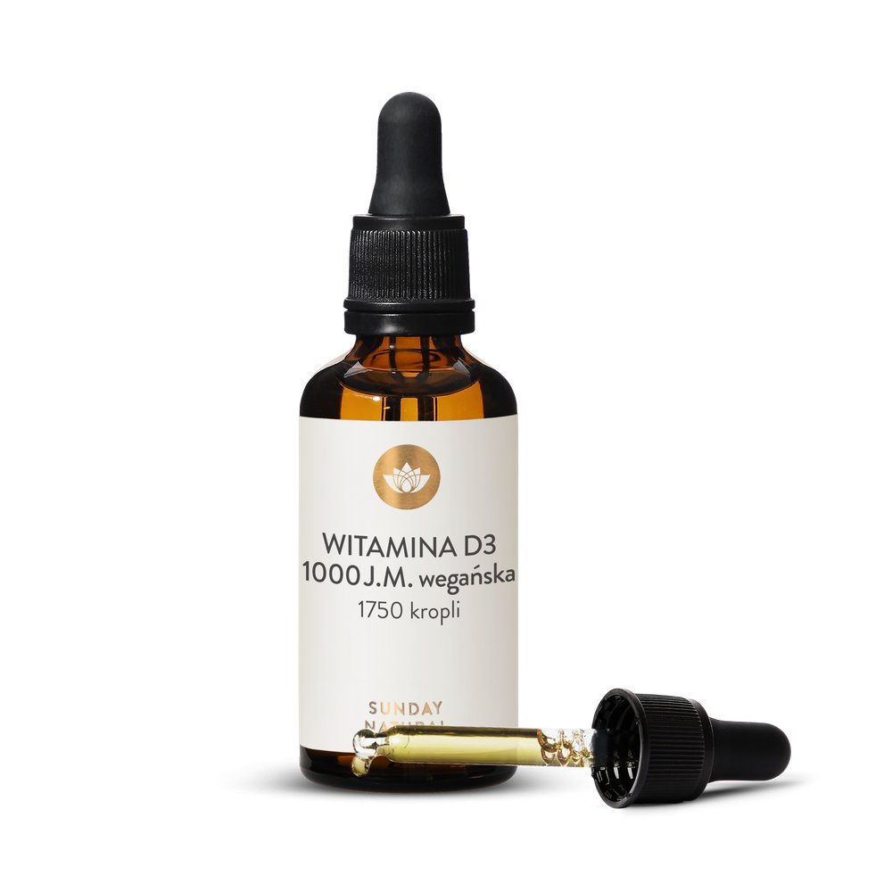 Witamina D3 1000 j.m. Krople, Wegaskie