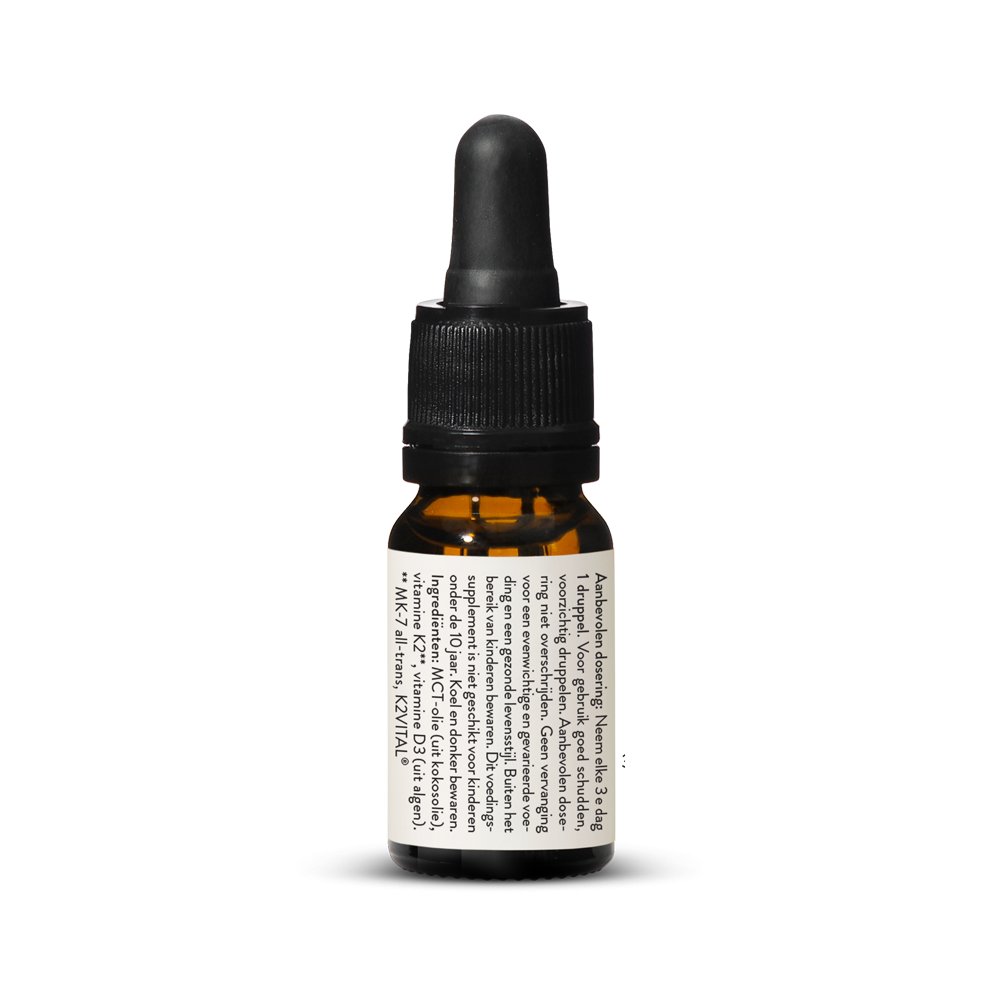 Vitamine D3 + K2 MK7 62,5 g / 2500 IE + 100 g Druppels, Vegan