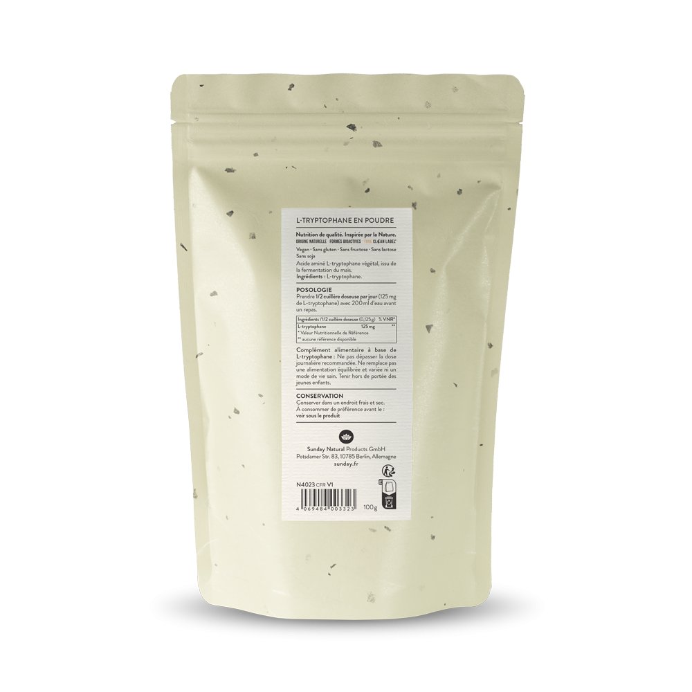 Poudre de L-tryptophane issu de la fermentation, vegan