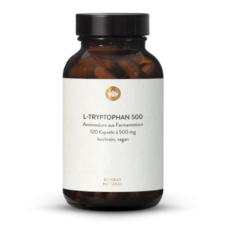 L-tryptophane issu de la fermentation, 500 gélules, vegan